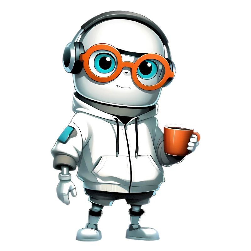 Petit robot en sweat à capuche