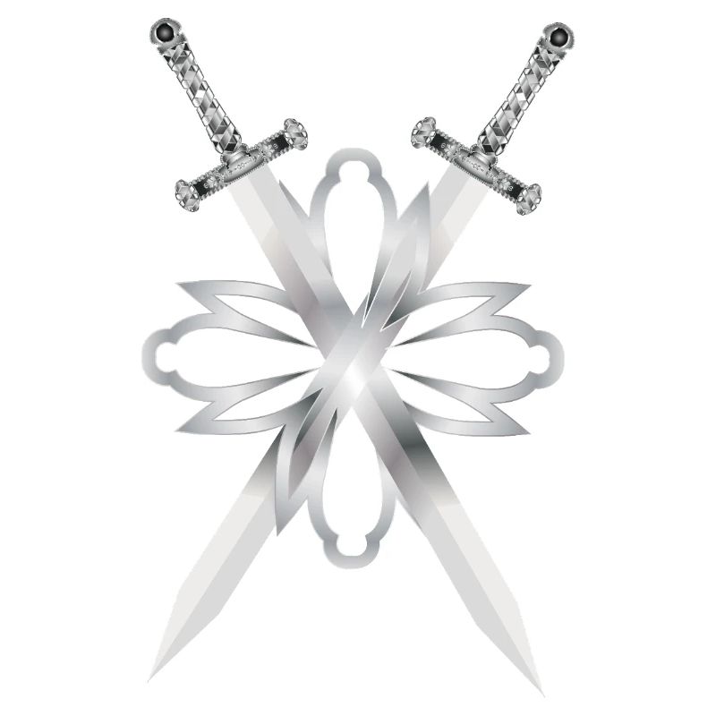 Deux épées ornées d’argent