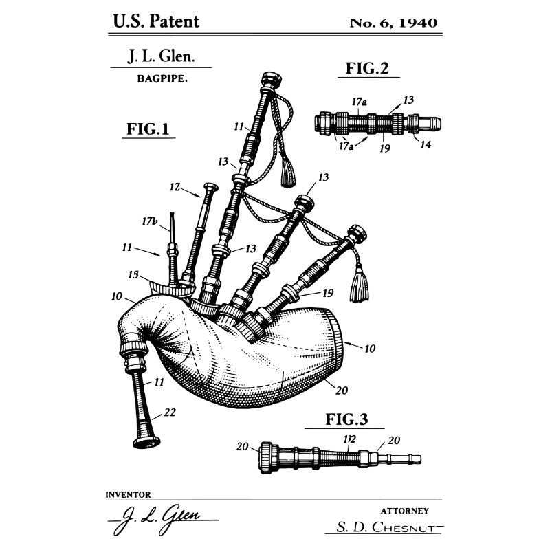 T-shirt médiéval design de plan de cornemuse