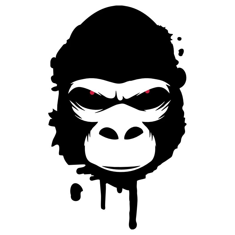 Ein Gorilla Kopf Graffiti