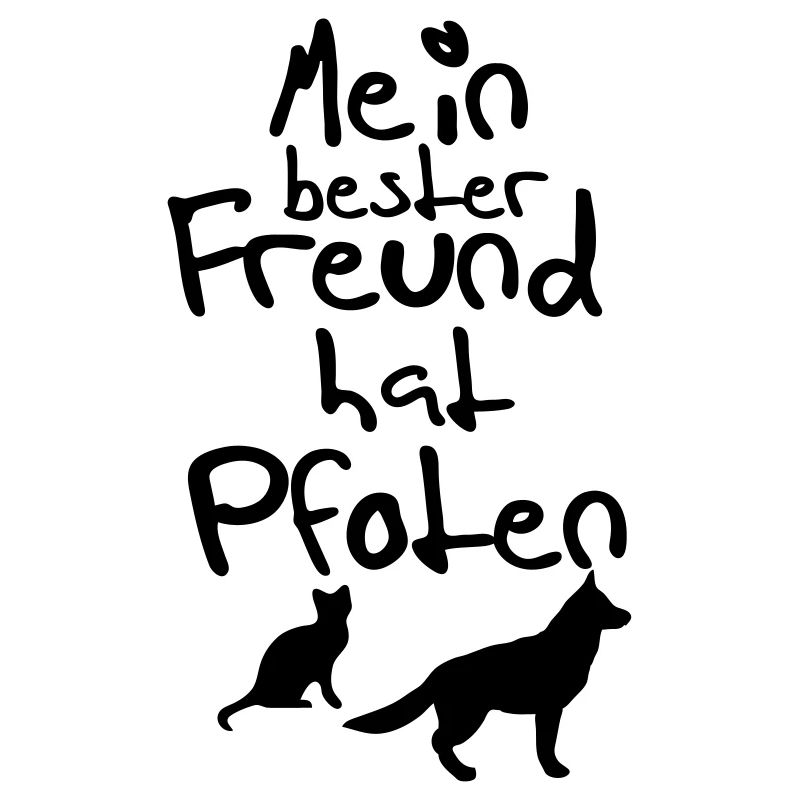 Bester Freund mit Pfoten Geschenk