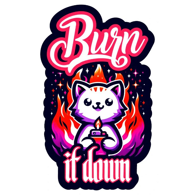 Burn it down | Katze mit Feuer