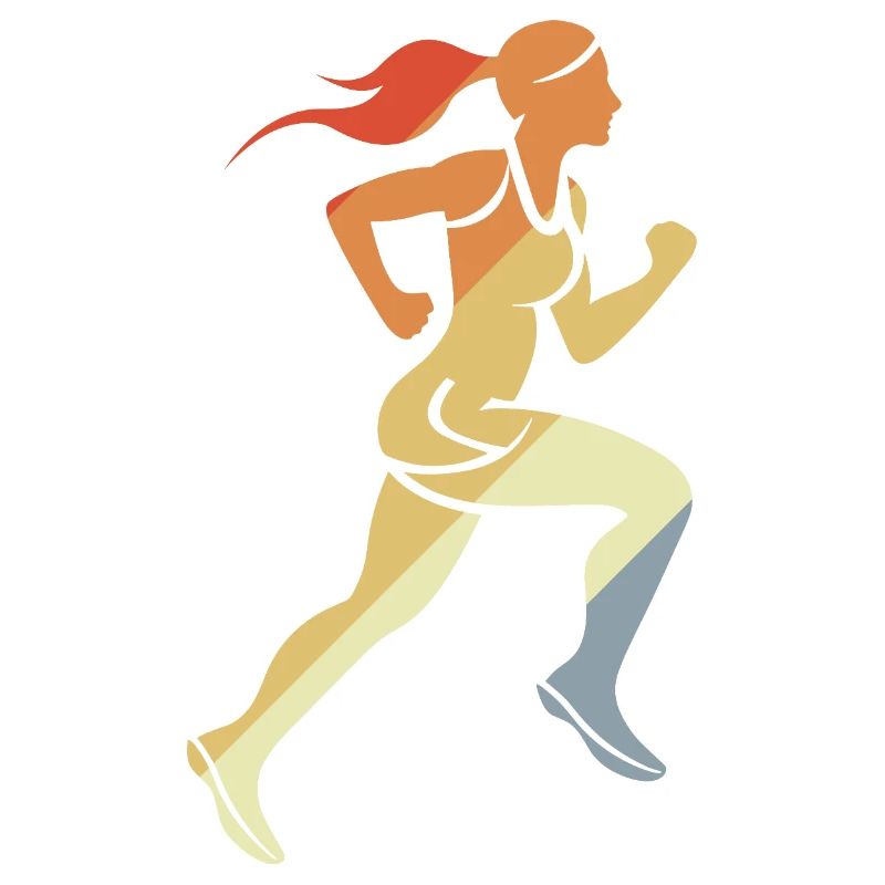 Läufermädchen Retro-Stil