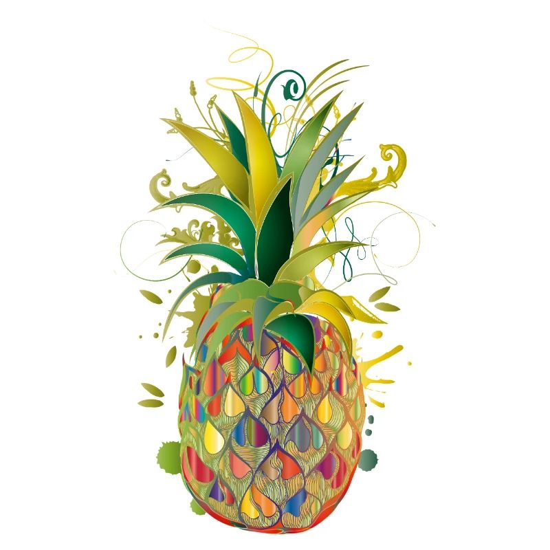 Ananas coloré – fruit créatif dans le style graffiti