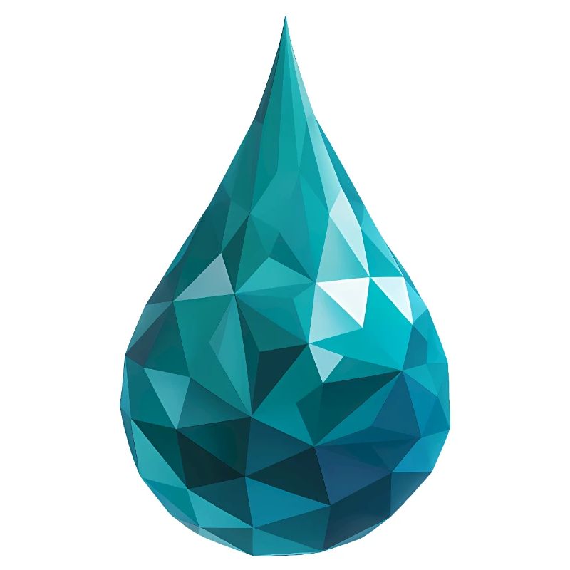 Water Drop - Cool Low Poly Logo