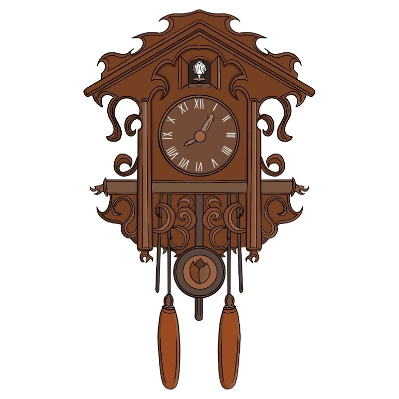 Vintage Rustic Cuckoo Clock Charm