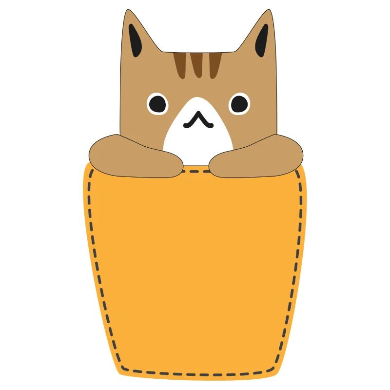 Chest pocket with cat