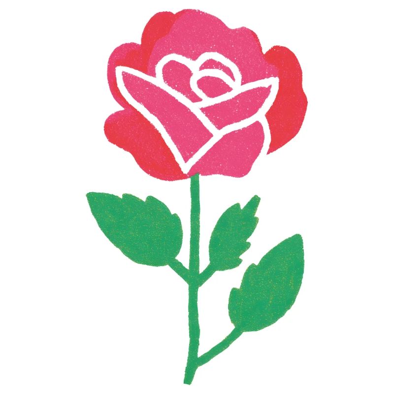 Fleur de rose dans le style aquarelle