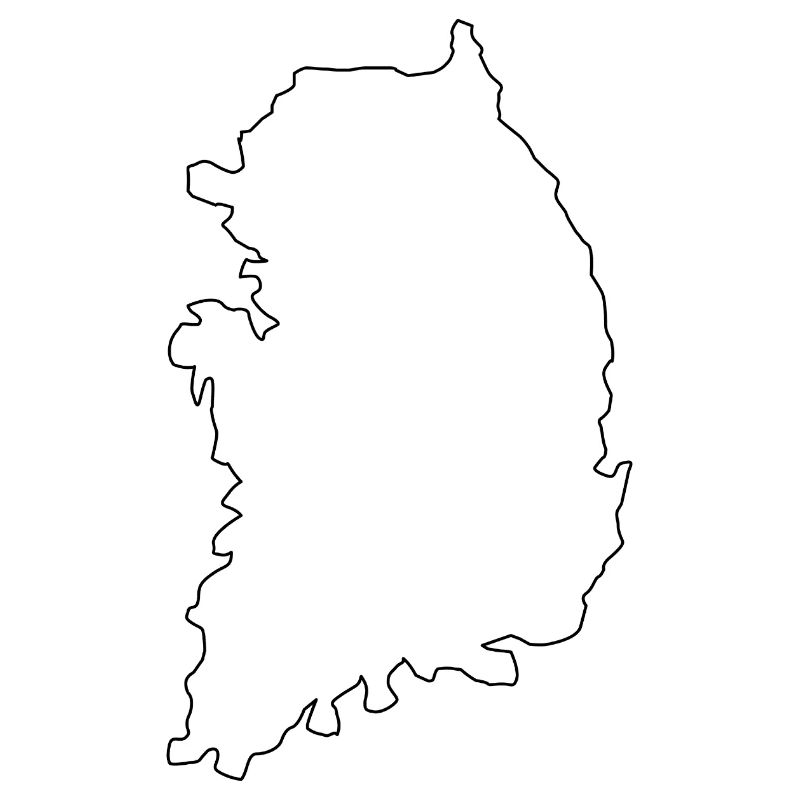 Carte de la Corée du Sud