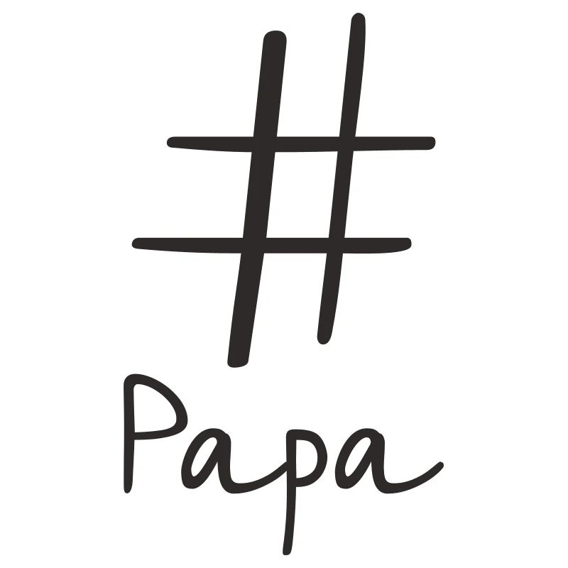 #Papa – Modern Hashtag Text Design