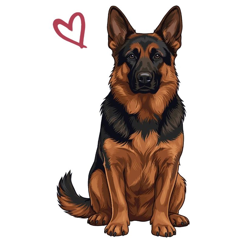 Black and Red German Shepherd