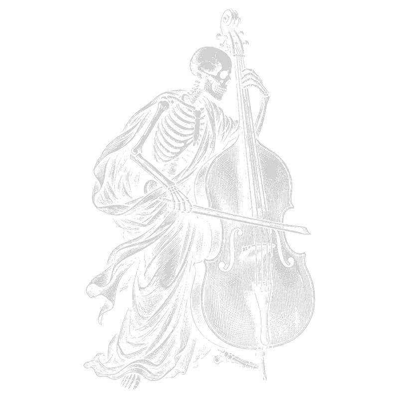 Skeleton joue de la contrebasse