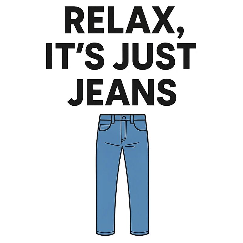 Relax It's Just Jeans Graphic Tee