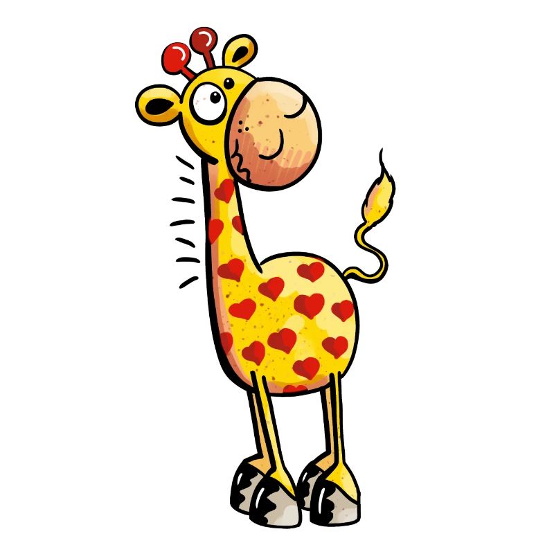 Cute Giraffe with hearts