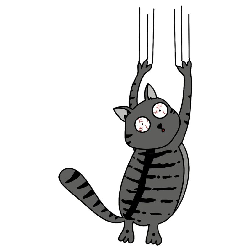 Panic Cat Striped Version