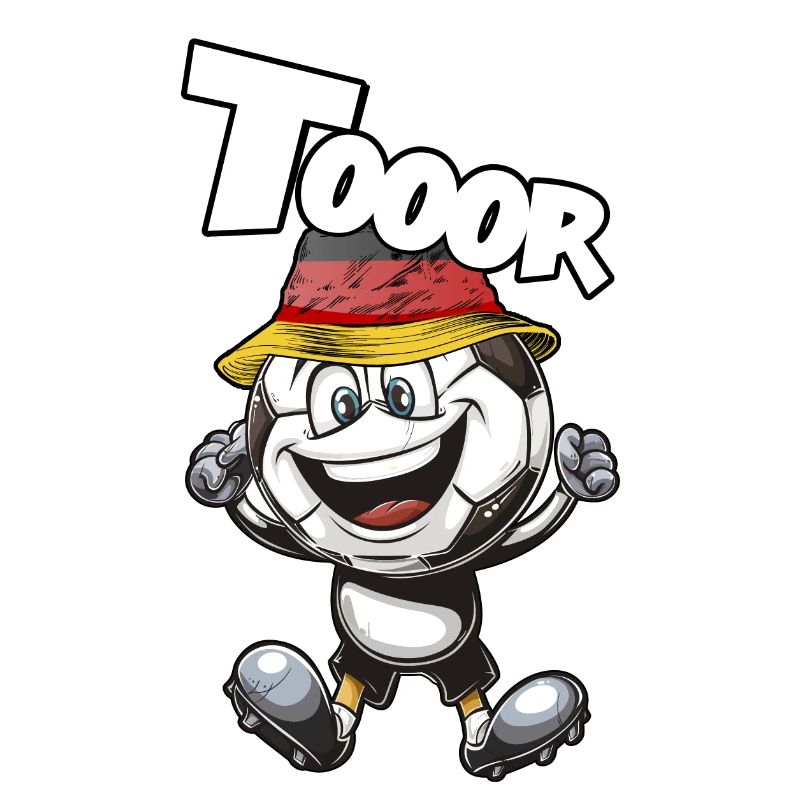 Tooor Ballheld mit Hut Cartoon