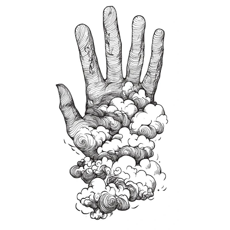 La main dans les nuages