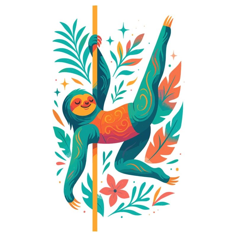 Pole Dance Sloth Pole Dancer Funny Gift