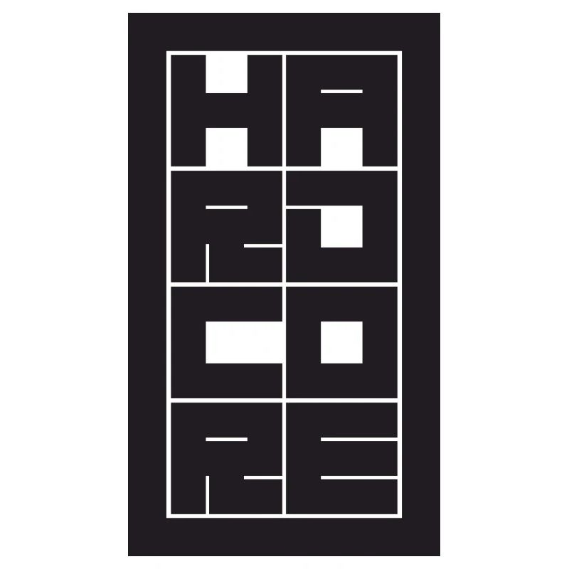 Hardcore - Stacked Block Typography Grid