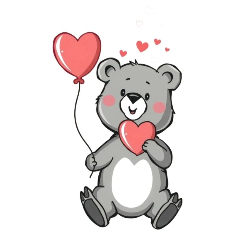 Bär Bärchen mit Herz Geschenk Valentinstag
