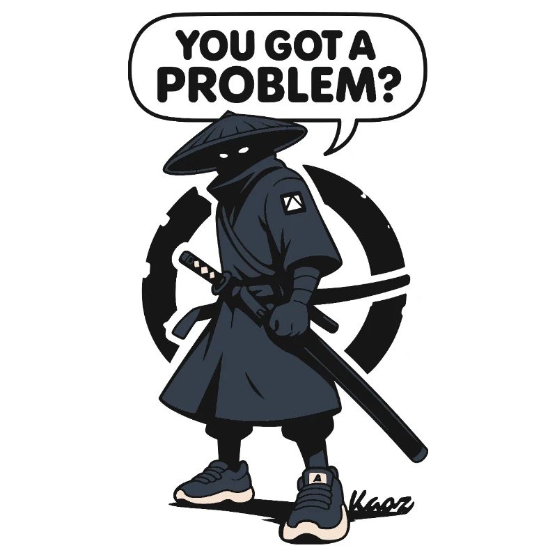 Schatten ninja mit Spruch