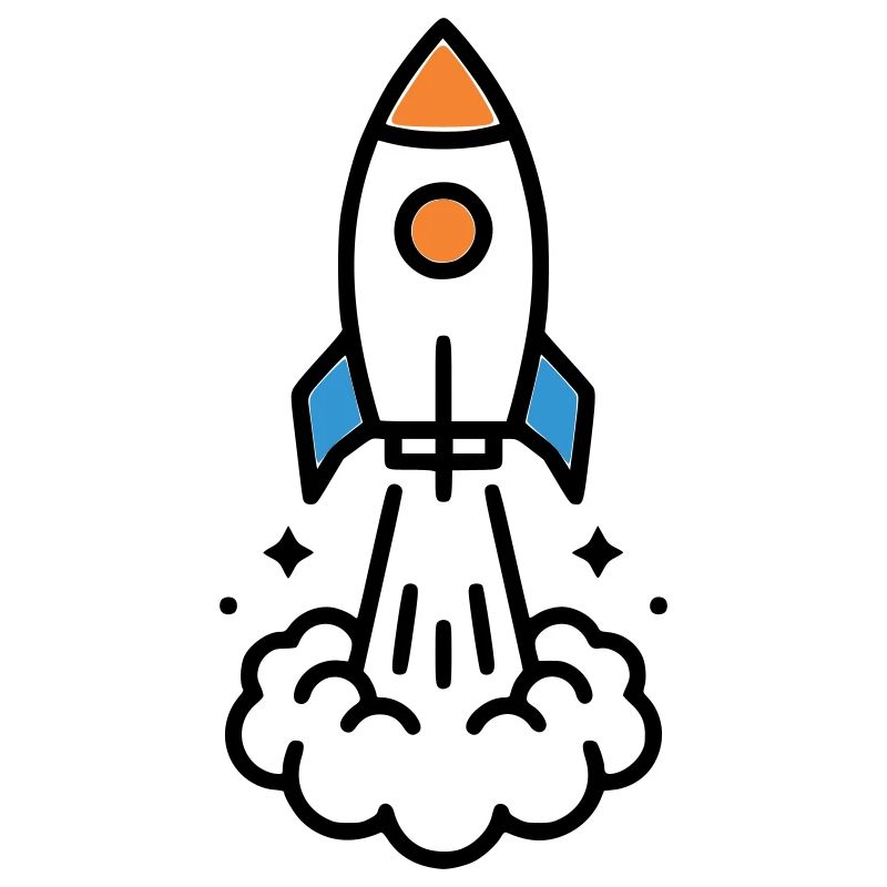 Comic spatial Rocket Launch