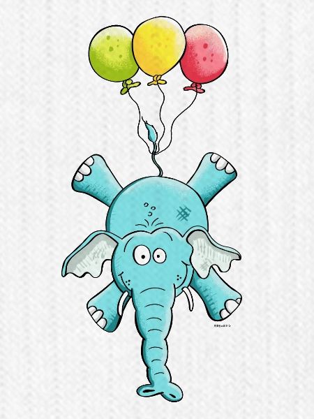 Elefant mit Ballons