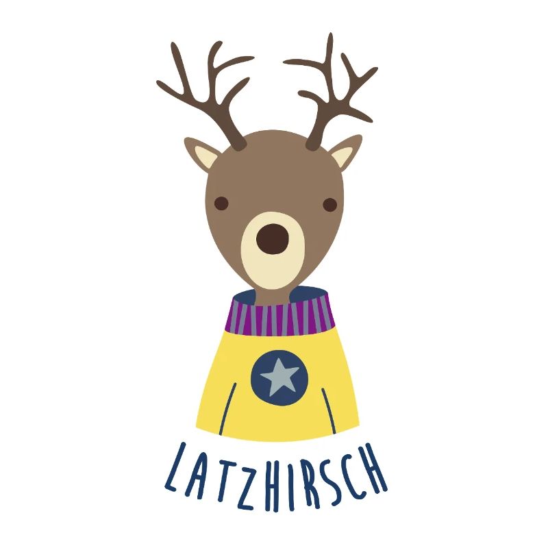 Hirsch Latz Lätzchen Jagd Kinder Hirschkopf Geweih