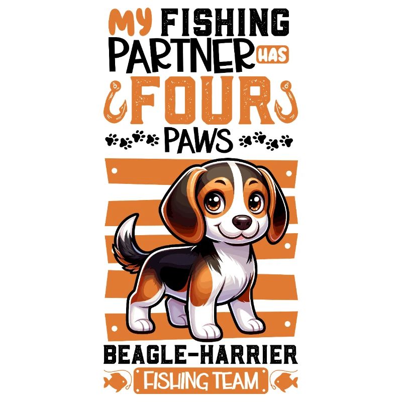 Pêche et Beagle-Harrier