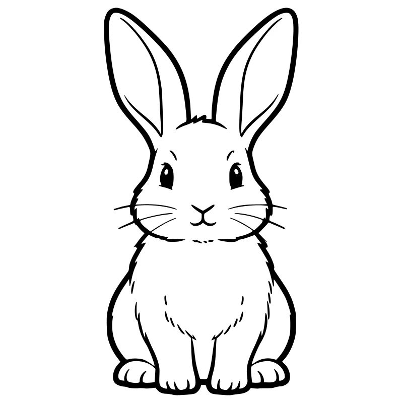 Page à colorier de plan de type « Bunny Sitting »