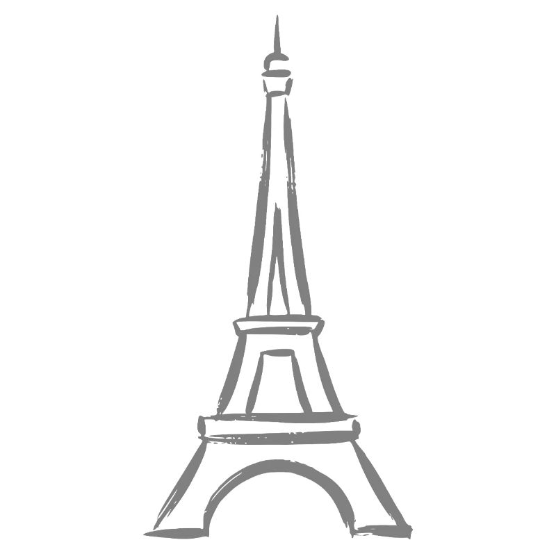 Minimalist Eiffel Tower Sketch