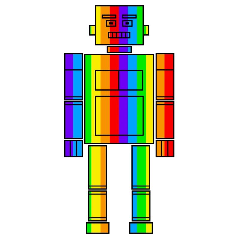 Regenbogen Roboter