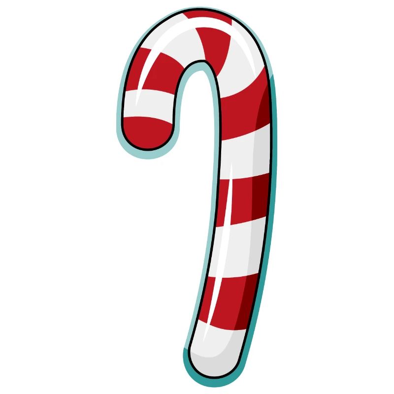 Conception rayée de canne de bonbon