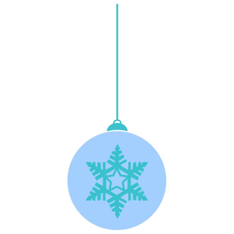Weihnachtskugel Schneeflocken Blau Ornament