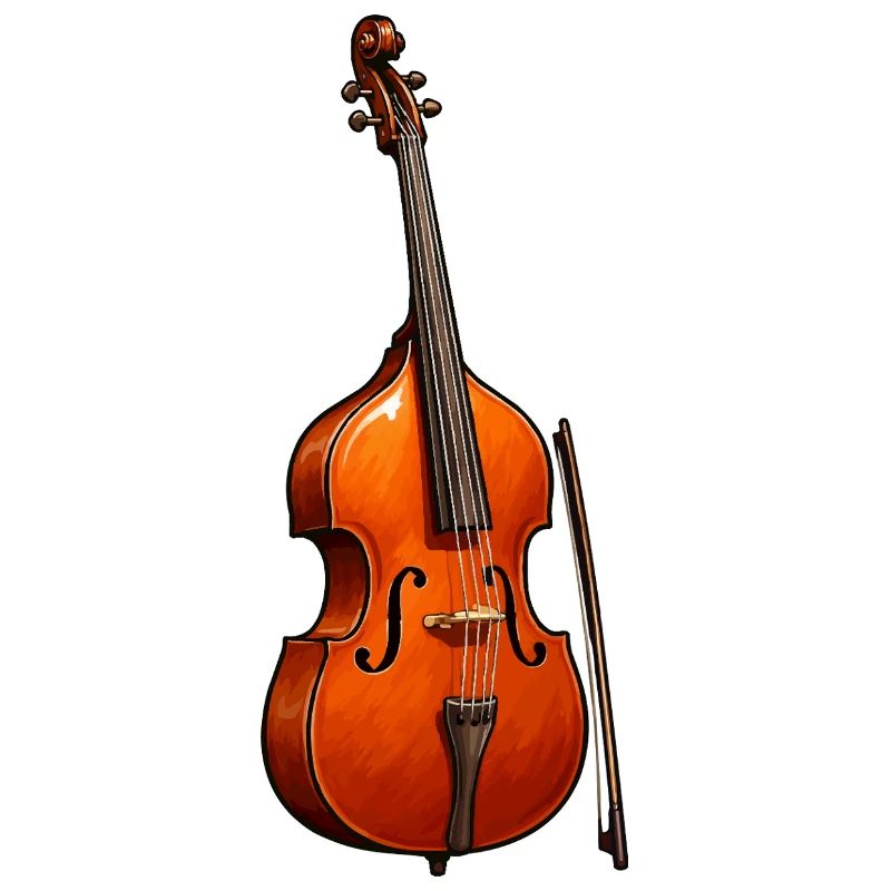 Violin in warm red patterns