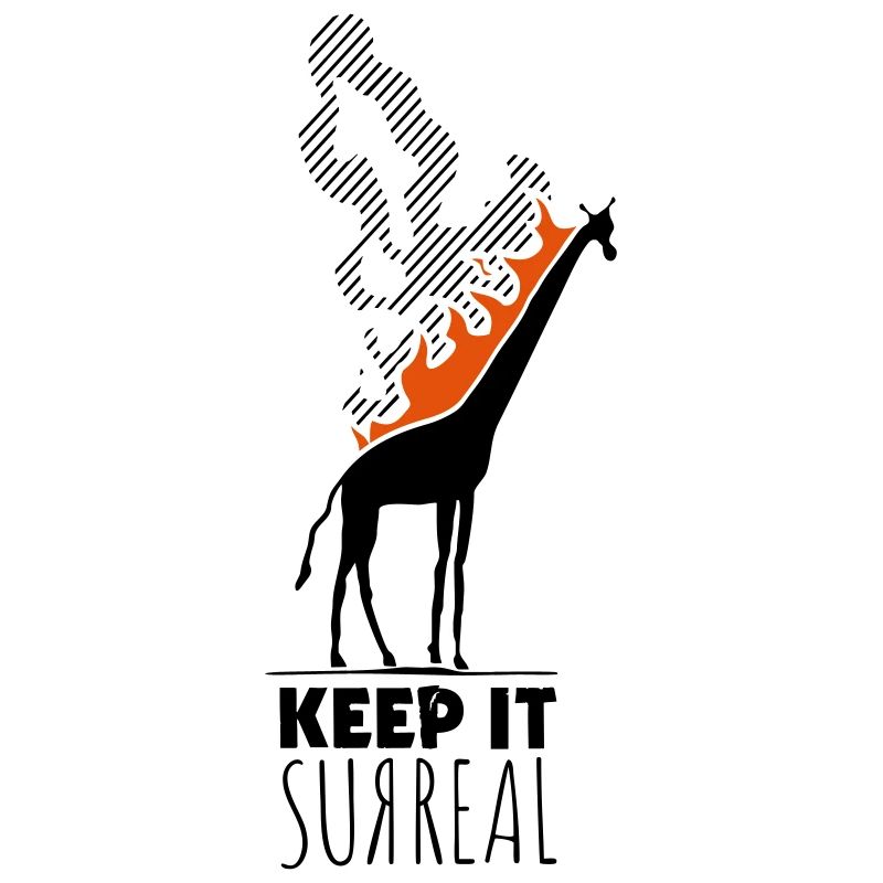 Keep It Surreal Giraffe Flames