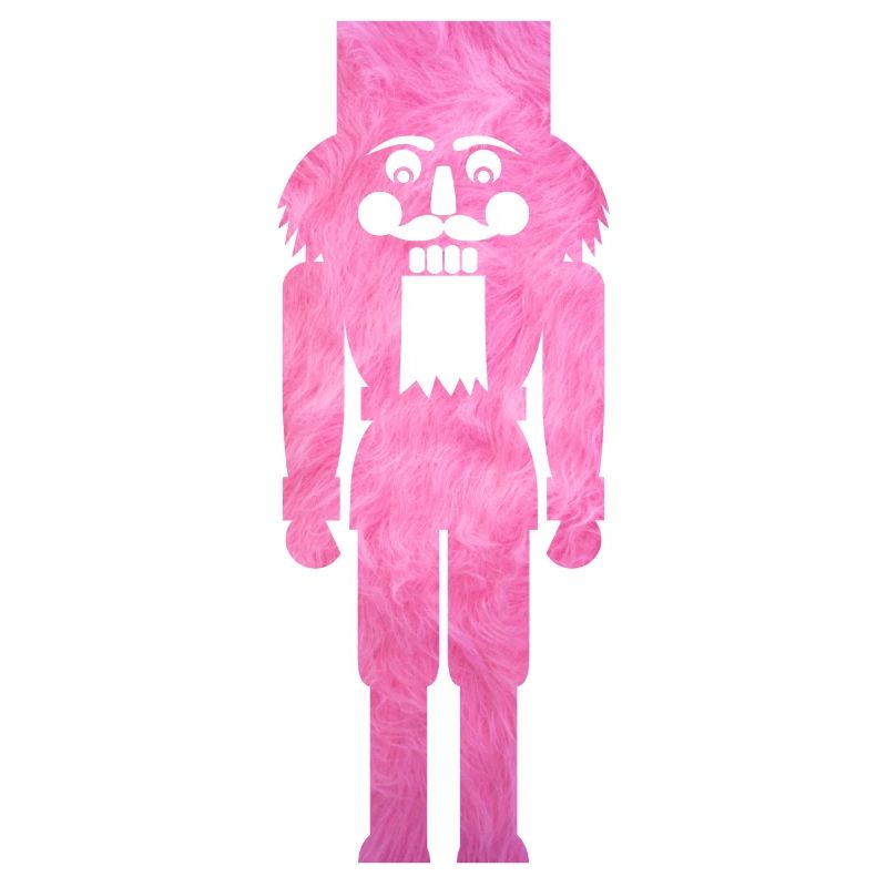 Nutcracker Plush Fluffy Christmas Pink Cool