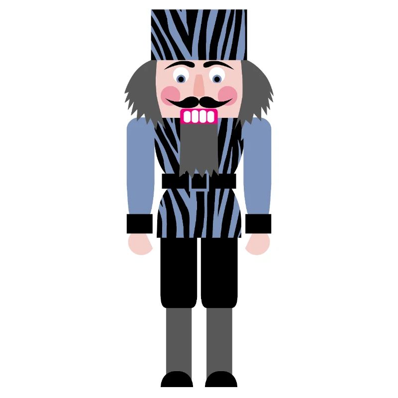 Nutcracker Zebra Pattern Christmas Decoration Advent