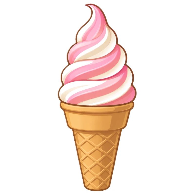 Softeis Erdbeer-Vanille