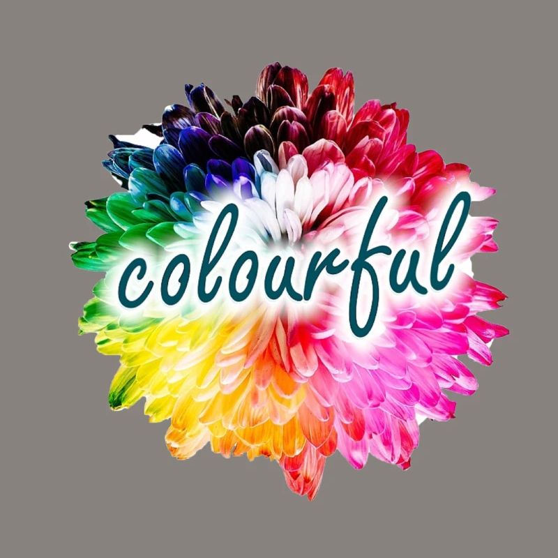 Regenbogenblume Farbexplosion