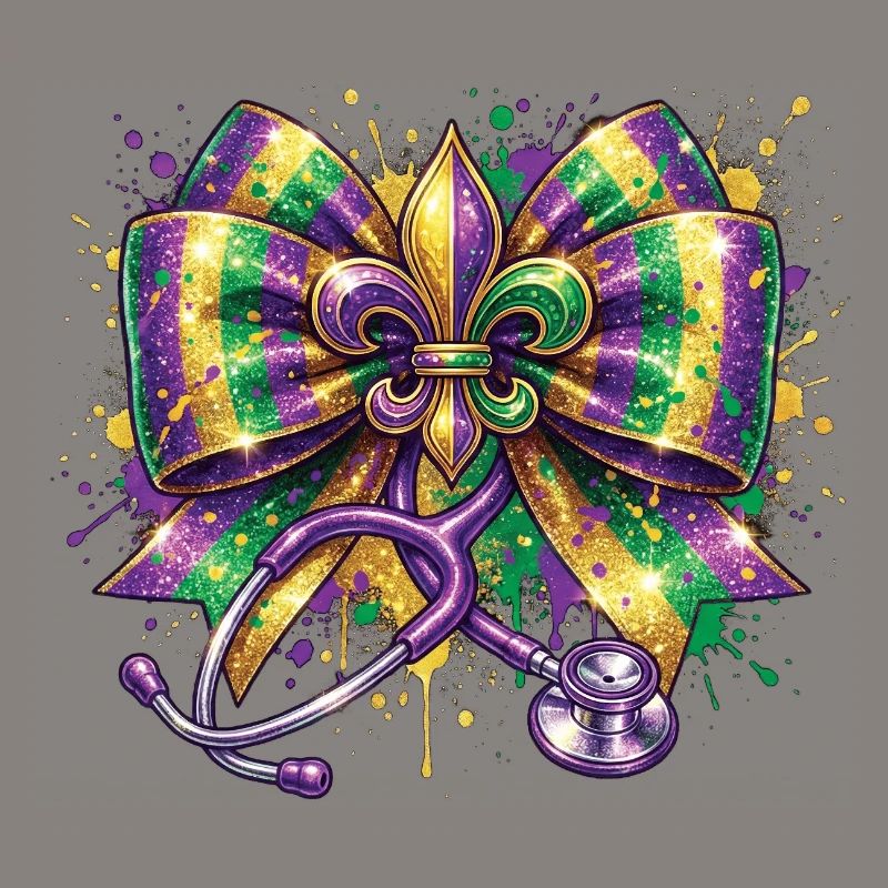 Mardi Gras Krankenschwester Doktorin Fleur De Lys