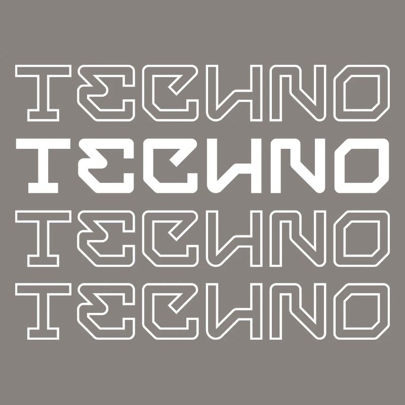 Conception de logo en typographie techno-moderne