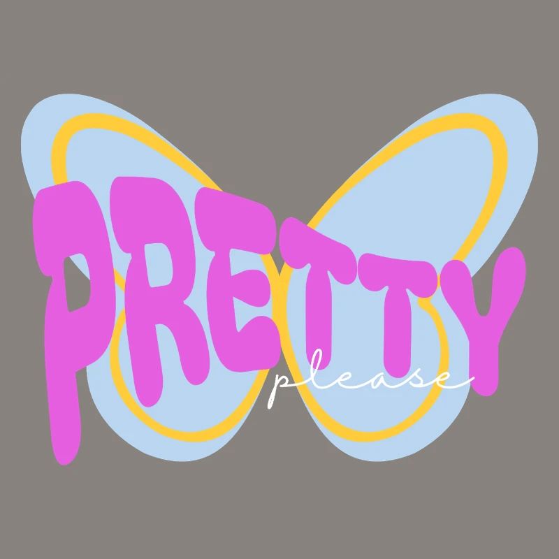 "Pretty please" sarcastic print design