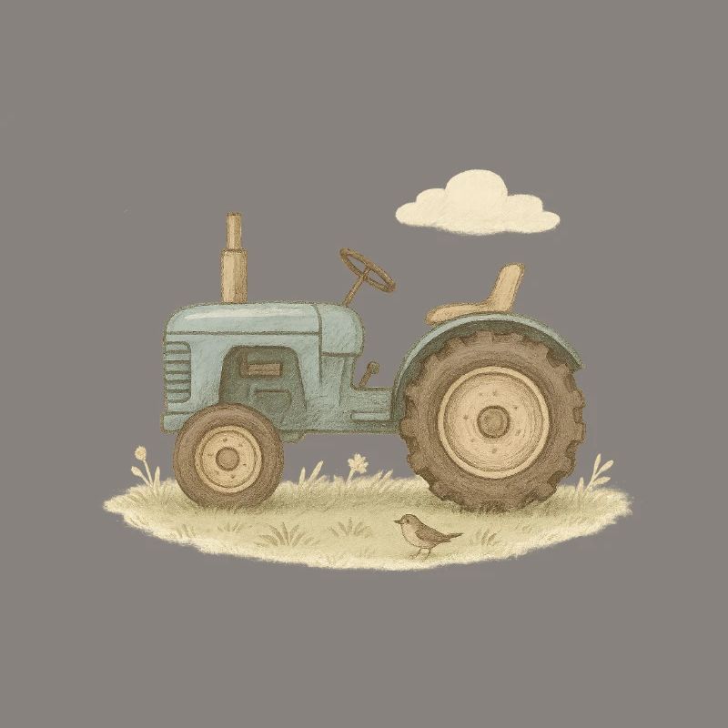 Blauer Oldtimer-Traktor