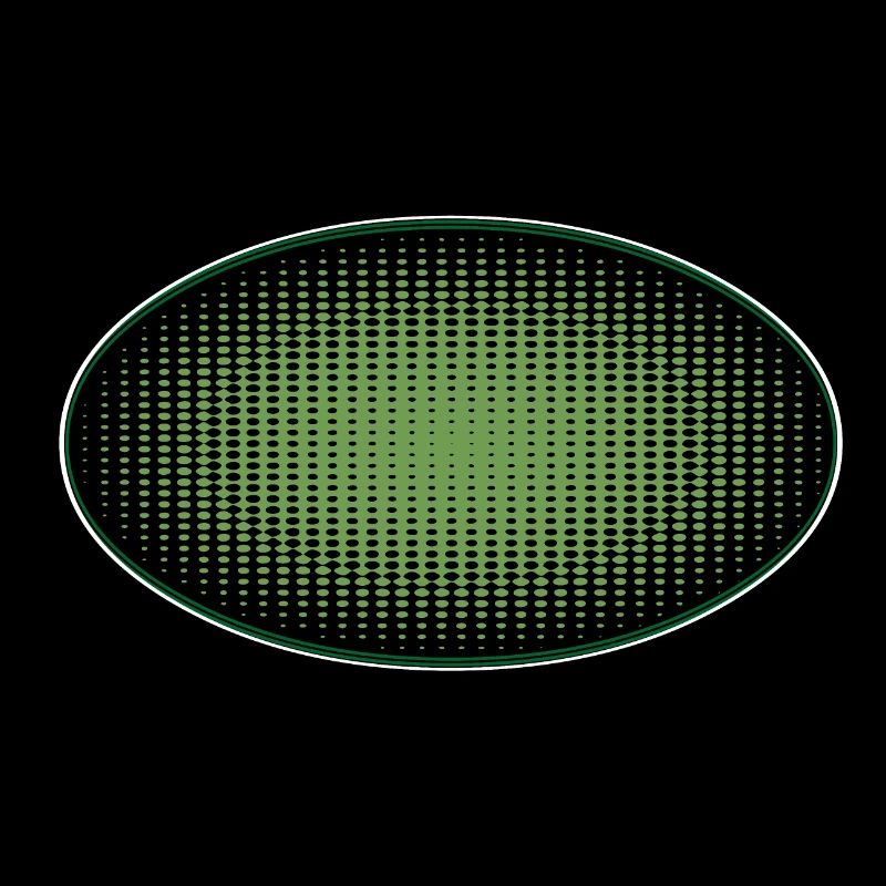 Oval green dots, with frame