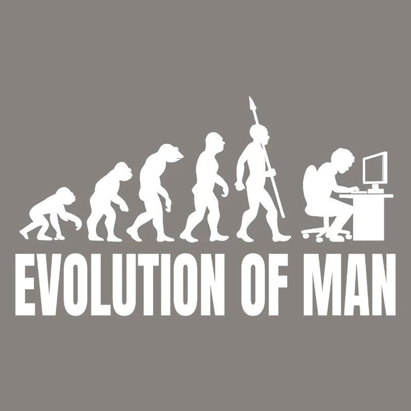 Programmierer Computerfreak Evolution Retro