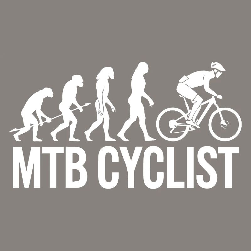 Evolution einer MTB-Radfahrer-Silhouette