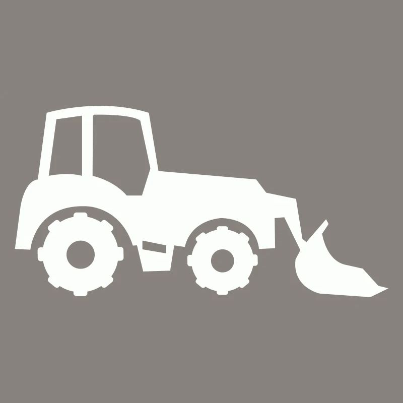 Tractor Silhouette Front End Loader