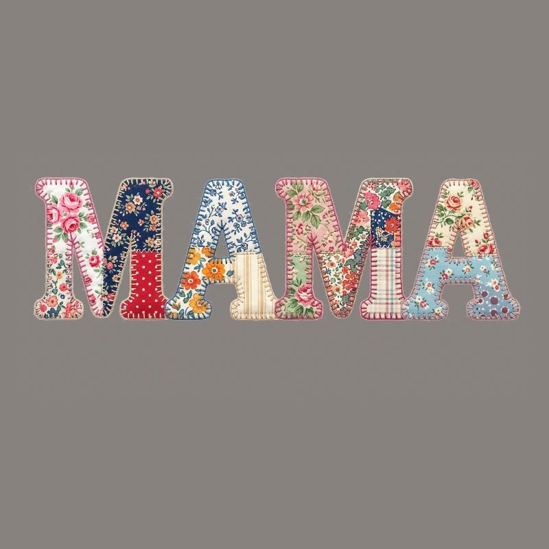 Mama Patchwork Blumen Vintage Muttertag Design