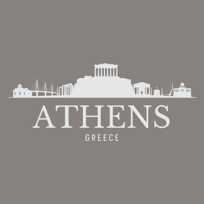 Silhouette d’Athènes, Grèce d’Athènes